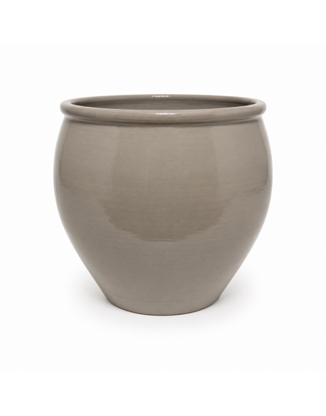 ATIRA CER. TAUPE PLANTER