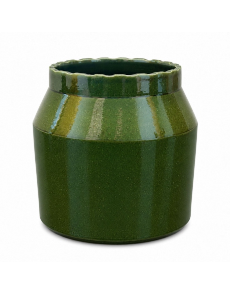 AGATE PLANTER, GREEN CERVIX