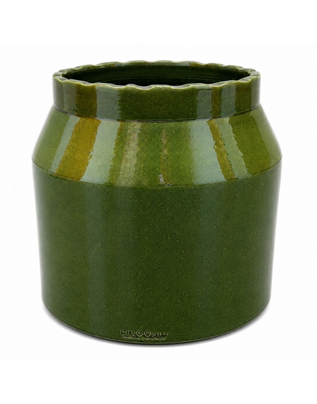 AGATE PLANTER, GREEN CERVIX