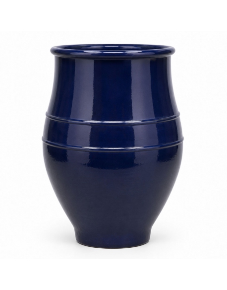 RUBY CER. BLUE FLOWERPOT